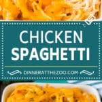 Receta de espaguetis con pollo |  Espaguetis al horno # pasta # espaguetis # pollo # chois # cazuela # cena #dinneratthezoo