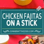 Fajitas de pollo en un palito #pollos # grill #fajitas #kabobs # cena #dinneratthezoo