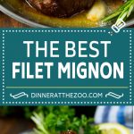 Esta receta de filet mignon es un bistec tierno chamuscado a la perfección, luego cubierto con ajo y mantequilla de hierbas.