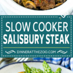 Receta de bistec Salisbury en olla de cocción lenta |  Filete Salisbury casero |  Salisbury steak Crock Pot #beef #mushrooms # dinner #Cazuelas online#slowcooker #crockpot #comfortfood