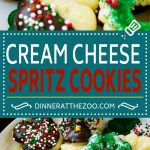 Receta de galletas de queso crema Spritz |  Galletas de mantequilla Spritz |  Las mejores galletas Spritz |  Galletas de vacaciones |  Galletas de Navidad # Navidad # ChristmasCookies #SpritzCookies