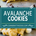 Receta de galletas Avalanche |  Receta de galletas sin hornear |  Receta fácil de galletas |  Corteza de avalancha #cookies #nobake # mantequilla de maní #marshmallow #chocolate #postre #dinneratthezoo