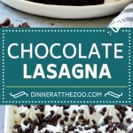 Receta de lasaña de chocolate |  Postres sin cocinar |  Postre de chocolate #chocolate #postre #nobake #dolci #dinneratthezoo