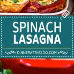 Receta de lasaña de espinacas | Lasaña vegetariana #lasaña #espinacas #queso #pasta #comida italiana # cena #dinneratthezoo