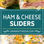 Receta deslizante de jamón y queso |  Deslizadores de jamón y queso calientes |  Sándwiches de jamón y queso #ham #cheese #slider #sandwich #aperitivo #snack #dinneratthezoo