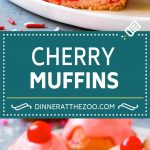 Receta de muffin de cereza |  Muffin de cereza al marrasquino #cerezas #cerería #muffin # hornear #postre #dulces #dinneratthezoo