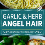 Pasta cabello de ángel con ajo y hierbas #pasta # ajo # guarnición # cena #dinneratthezoo