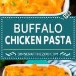 Receta de pasta de pollo Buffalo |  Pasta al horno # pollo # pollo búfalo # pasta # queso # cena # dinneratthezoo