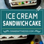 Receta de pastel de sándwich de helado |  Pastel helado |  Receta de pastel congelado |  Tarta de helado sin cocinar #crema de hielo #tarta #postre #chocolate #dinneratthezoo