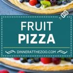 Receta de pizza de frutas |  Pizza de postre |  Postre de frutas # galleta #fruta #pizza #postre #dolci #dinneratthezoo