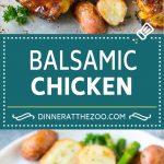 Receta de pollo balsámico | Pollo en un plato | Pollo glaseado # pollo # espárragos # papas # cena # sin gluten #dinneratthezoo
