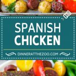 Receta de pollo a la española |  Comida en un plato caliente |  Pollo y patatas #comida española #Pollo #Salchichas #Patatas #Cena #dinneratthezoo