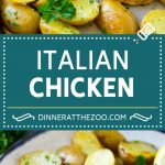 Receta de pollo italiano |  Pollo en un plato |  Pollo al horno #pollo #papas # cena #dinneratthezoo