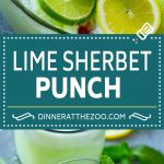 Ponche de sorbete de lima |  Receta Party Punch |  Receta de ponche de sorbete |  Receta de limonada