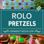 Receta de pretzel Rolo |  Galletas saladas con chocolate |  Pretzels con caramelo |  Dulces navideños # Navidad # repostería #postre # dulces # chocolate #caramelo # pretzels #dinneratthezoo