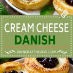 Receta de queso crema danés |  Queso crema danés y frutas |  Queso crema danés y cereza |  Pasteles para el desayuno