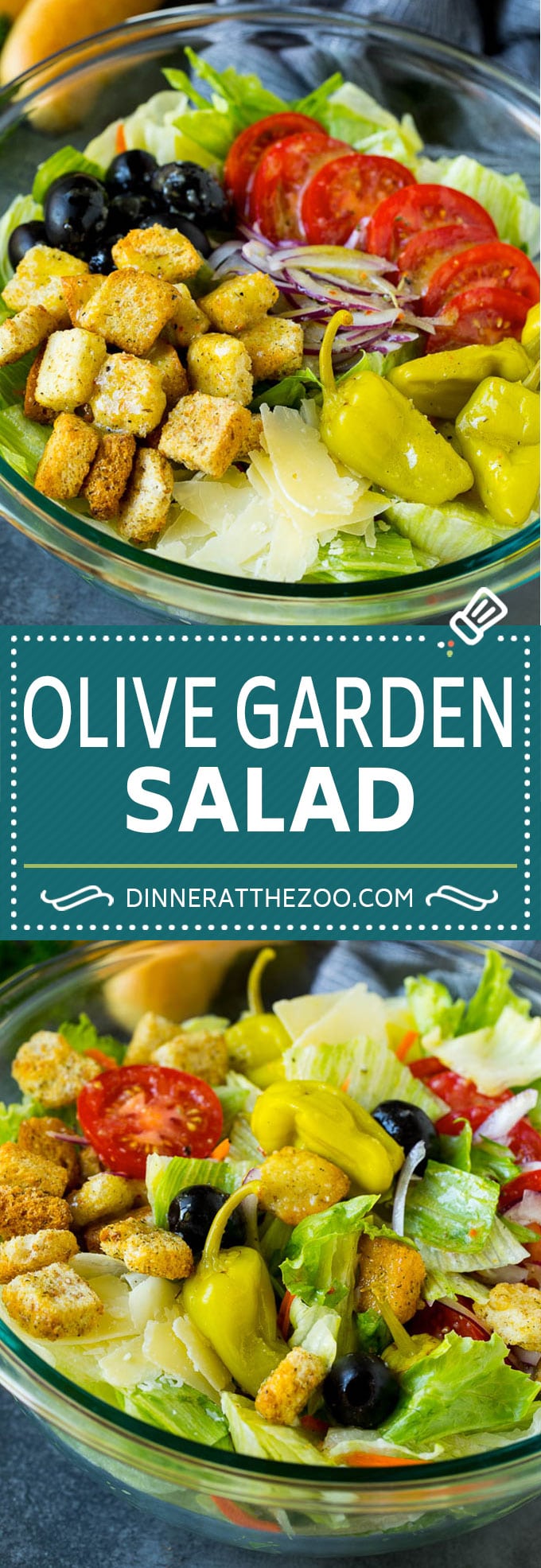 Receta de ensalada de Olive Garden |  Ensalada italiana #insalata #lattuce #oliva # guarnición # cena #dinneratthezoo