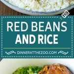Receta de frijoles rojos y arroz |  Frijoles rojos y embutidos |  Frijoles rojos cajún # frijoles # arroz # salchicha # jamón # cajún # cena #dinneratthezoo