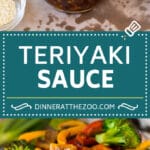 Esta salsa teriyaki casera es una mezcla de salsa de soja, azúcar morena, ajo, jengibre y aceite de sésamo, todo cocido para crear un condimento dulce y salado.