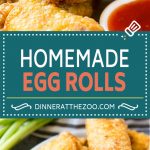 Rollitos de huevo caseros |  Rollos de huevo chinos |  Rollitos de huevo con carne de cerdo |  Receta de rollo de huevo
