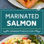 Receta de salmón marinado |  Salmón a la plancha |  Salmón con ajo y hierbas #salmón # a la parrilla # adobo #pescado #comedor #dinneratthezoo