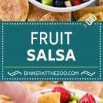 Receta de salsa de frutas |  Postre salsa |  Chips de azúcar y canela |  Receta de frutas #fruta #kiwi #arándano #fresa #salsa #salsa #Cazuelas online# postre # merienda