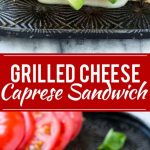 Esta receta de sándwich caprese es la combinación clásica de tomate, mozzarella y albahaca con la bienvenida adición de rodajas de aguacate, todo intercalado entre rodajas de pan tostado con mantequilla. ArtesanoBread AD