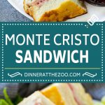 Receta de sándwich de Monte Cristo |  Sándwich Monte Cristo de Disneyland |  Sándwich de pavo |  Sándwich de jamón #sandwich #Cazuelas online#turkeysandwich