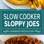 Receta Sloppy Joes de olla de cocción lenta |  Crock Pot Sloppy Joes |  Sloppy Joes casero #beef #slowcooker #crockpot #sandwich #dinneratthezoo