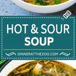 Receta de sopa picante y agria |  Receta de sopa china #sopa #chino # asiático # cena # vegetariana #tofu # hongos #dinneratthezoo