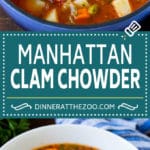Receta de sopa de almejas de Manhattan |  Sopa de almejas rojas # sopa de pescado # sopa # mariscos # almejas # tocino # cena #dinneratthezoo