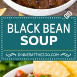 Esta sopa de frijoles negros es una mezcla picante de frijoles y verduras, cocidos juntos para crear una comida espesa y abundante.