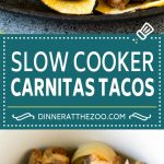 Receta de carnitas de taco de cocción lenta | Tacos de cerdo #tacos #pork # dinner #slowcooker #crockpot #dinneratthezoo