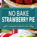 Receta de pastel de fresa sin hornear |  Pastel de fresas frescas |  Receta de pastel de fresa |  Sin hornear # Receta de pastel de fresa #Strawberrypie #nobake #nobakepie #dessert #Cazuelas online#strawberrypie