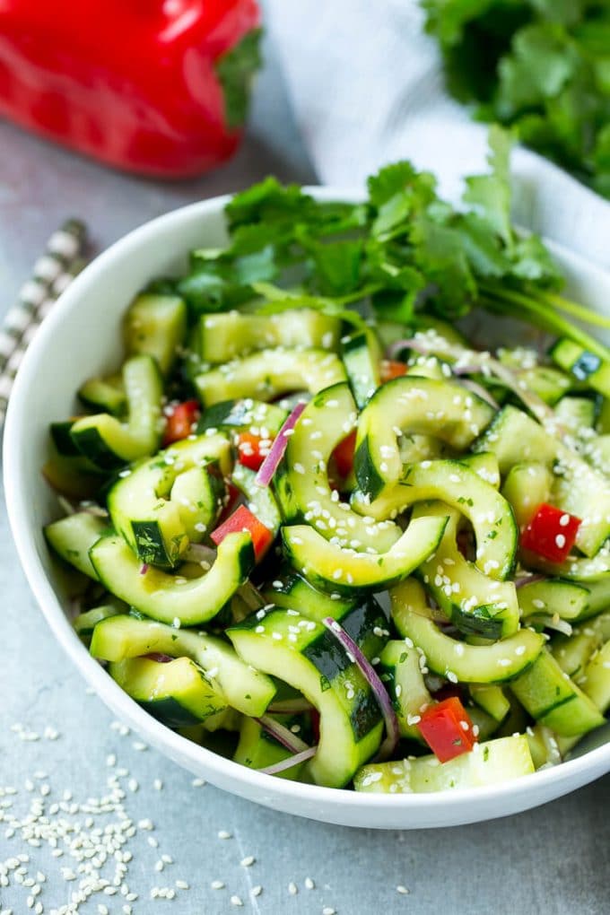 Ensalada asiática de pepino
