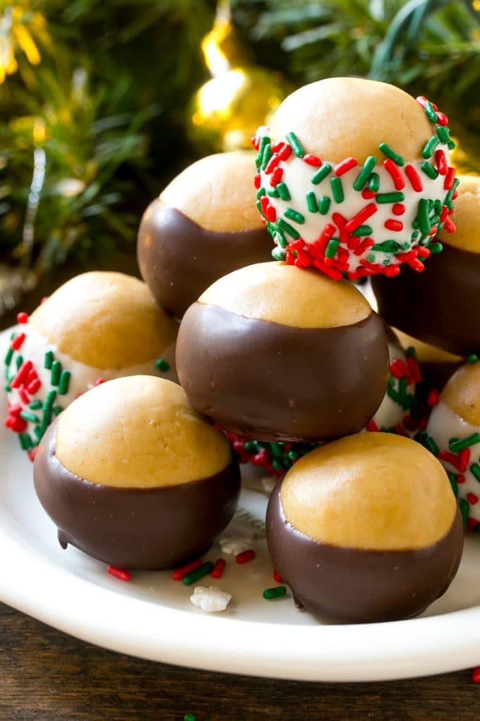 Bolas de castaño de indias (bolas de mantequilla de maní)
