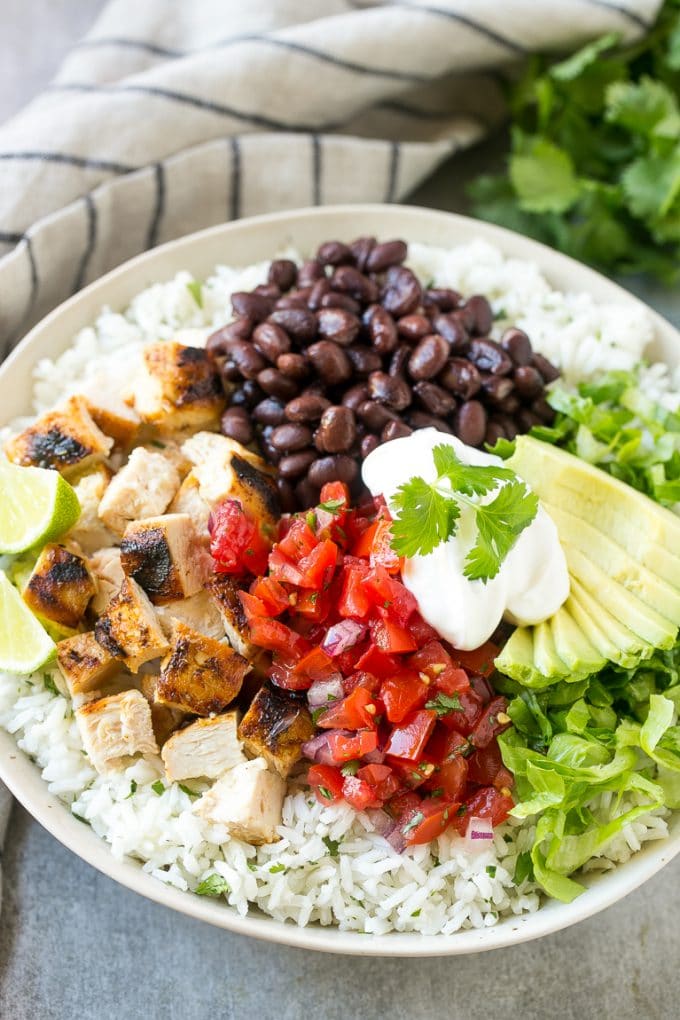 Tazones De Pollo Burrito