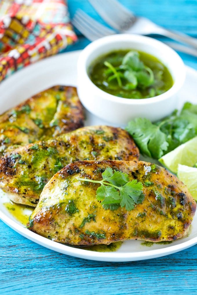 Pollo con cilantro y lima