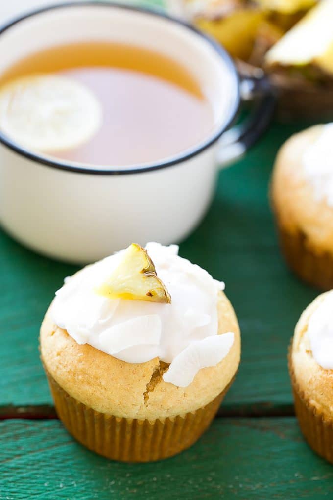 Muffins de coco y piña