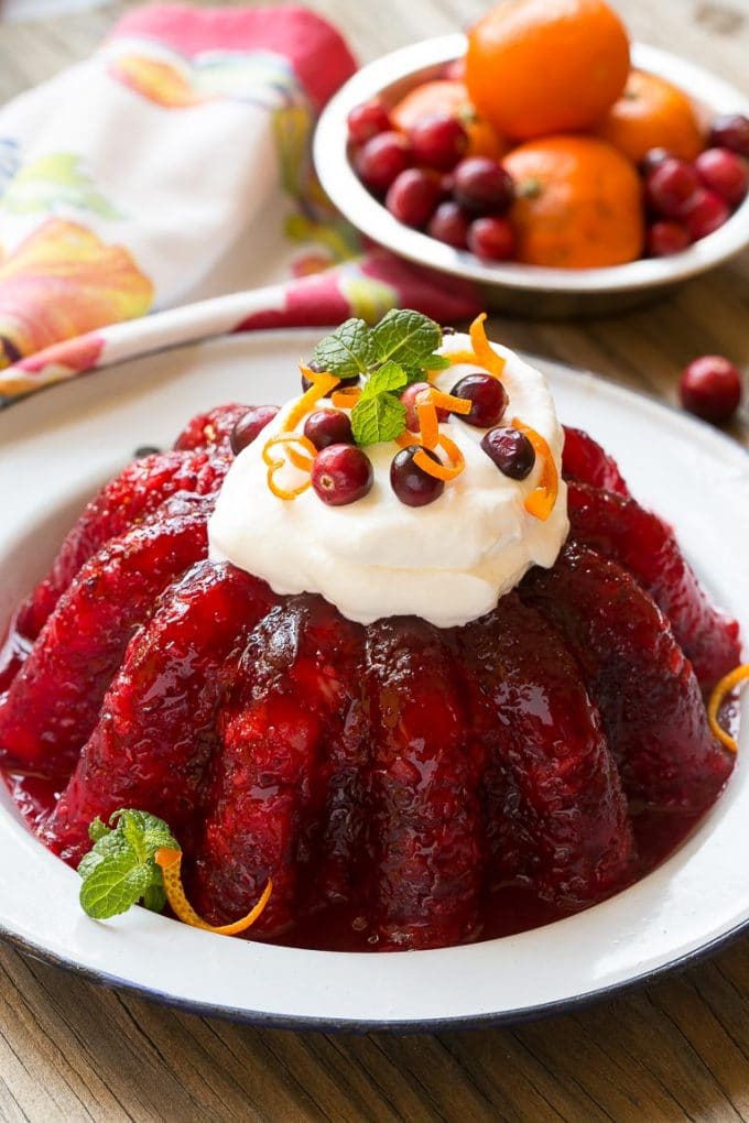 Ensalada de gelatina de arándanos
