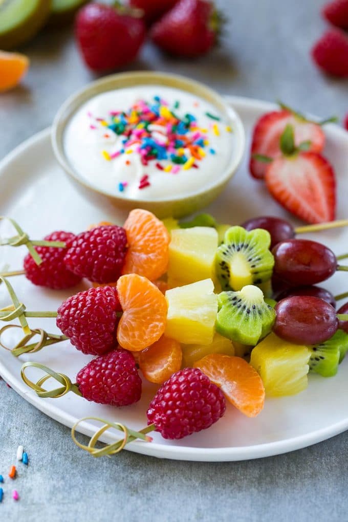 Brochetas de frutas