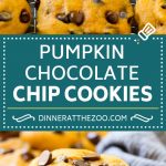 Receta de galleta de calabaza y chispas de chocolate |  Galletas de calabaza |  Galletas de calabaza y chocolate # calabaza # galletas # chocolate # hornear # otoño #Cazuelas online#postre