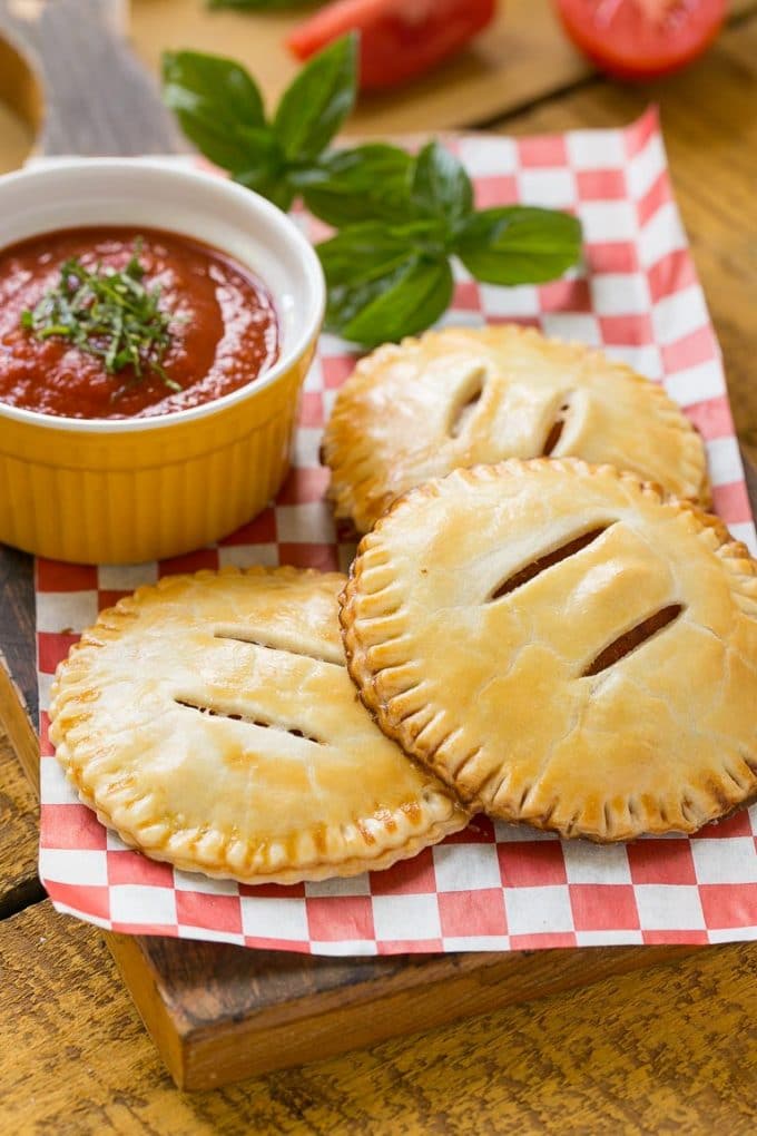 Bolsillos para pizza de pepperoni