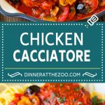 Receta de pollo Cacciatore |  Pollo italiano # Pollo # Pimientos # Champiñones # Aceitunas # Cena #dinneratthezoo