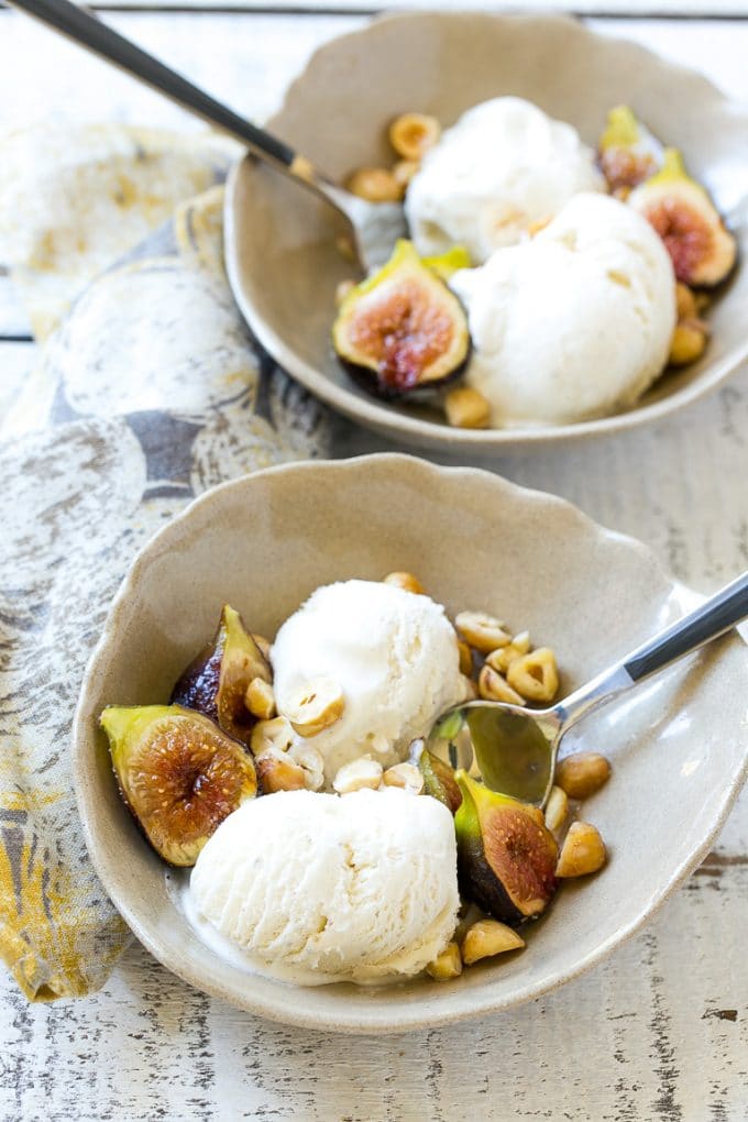 Higos Tostados Con Helado