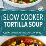 Receta de sopa de tortilla de pollo en olla de cocción lenta |  Receta de sopa de pollo |  Sopa de pollo cocida a fuego lento |  Sopa Mexicana De Pollo |  Receta de sopa de tortilla #Soup #Tortillasoup #chickensoup #mexican #mexicansoup #dinner #dinneratthezoo