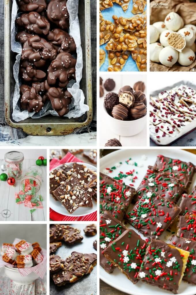 Recetas de dulces navideños que incluyen caramelo de roca y caramelo salado.