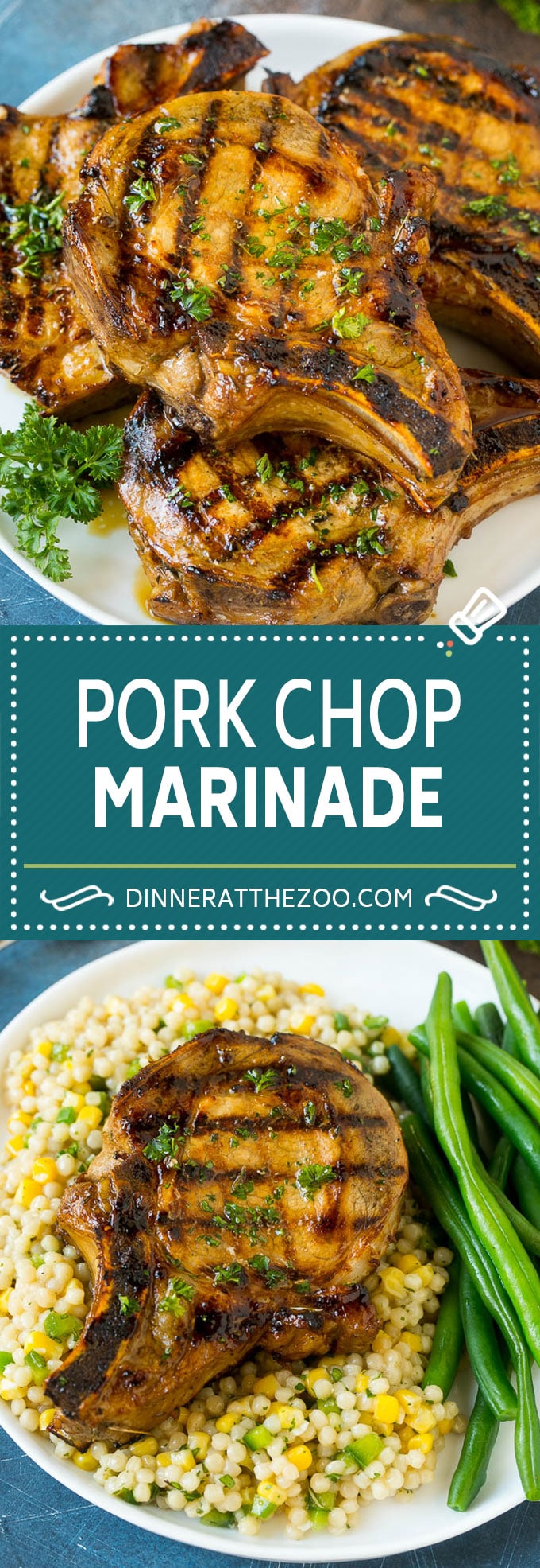 Receta de adobo de chuleta de cerdo |  Chuletas de cerdo marinadas |  Chuletas de cerdo a la parrilla # cerdo # chuletas de cerdo # parrillada # cena #dinneratthezoo