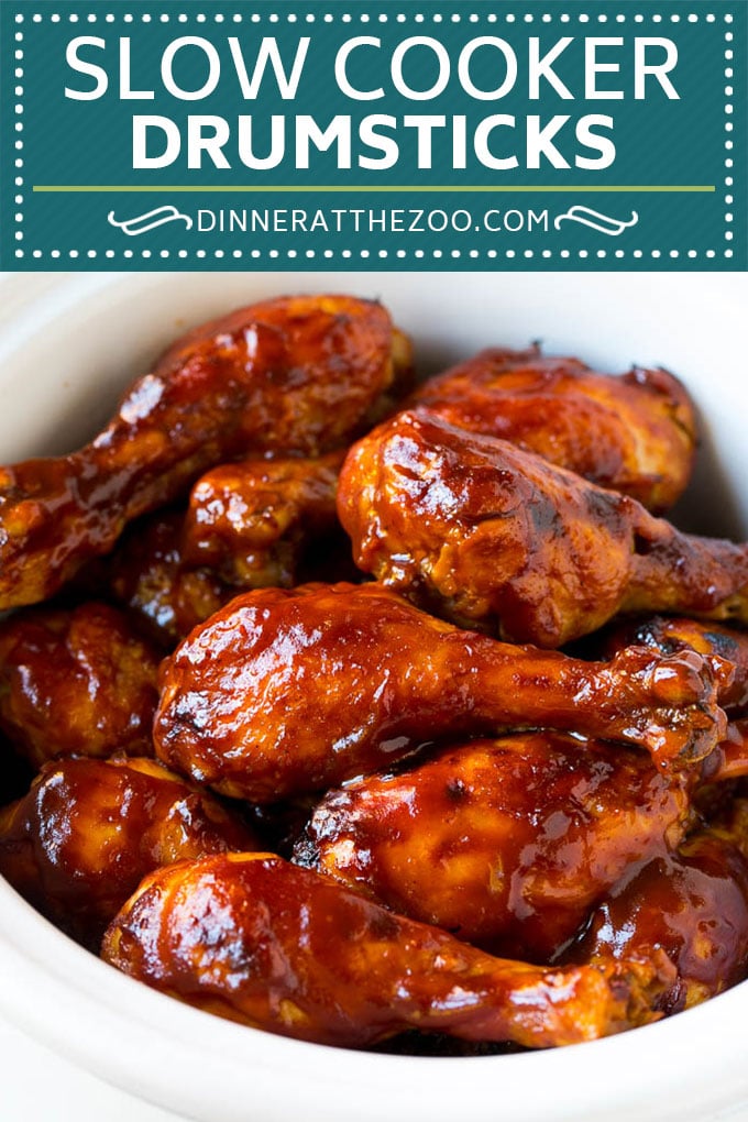 Receta de pierna de pollo en olla de cocción lenta |  Muslos de pollo cocidos a fuego lento |  Muslos de pollo a la barbacoa # pollo # pilones # cocción lenta # olla # bbq # cena #dinneratthezoo