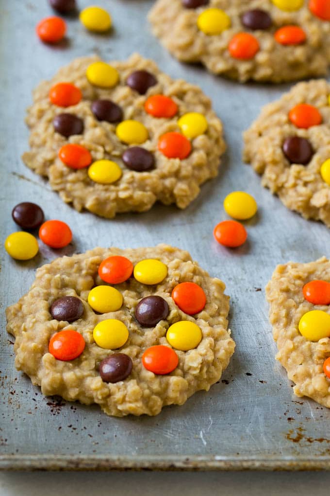 Galletas de mantequilla de maní sin hornear